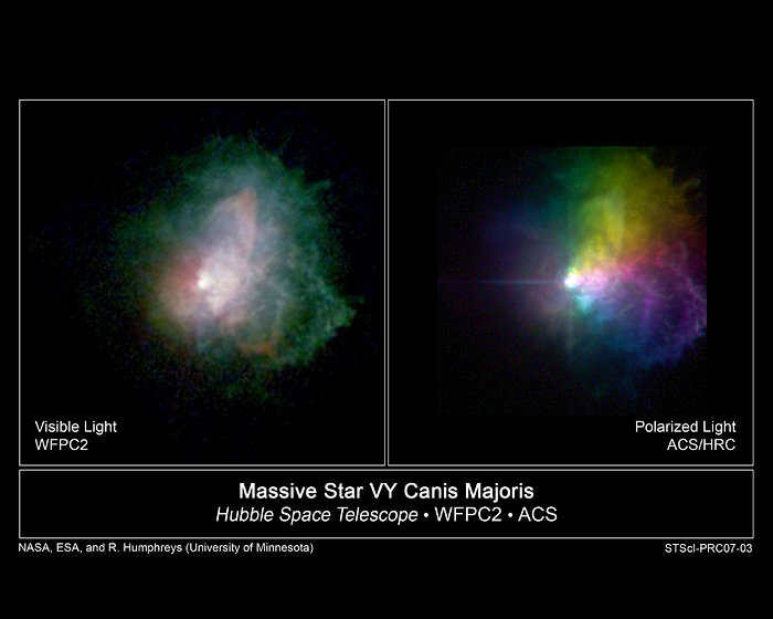 Hubble Images Outbursts from Massive Star