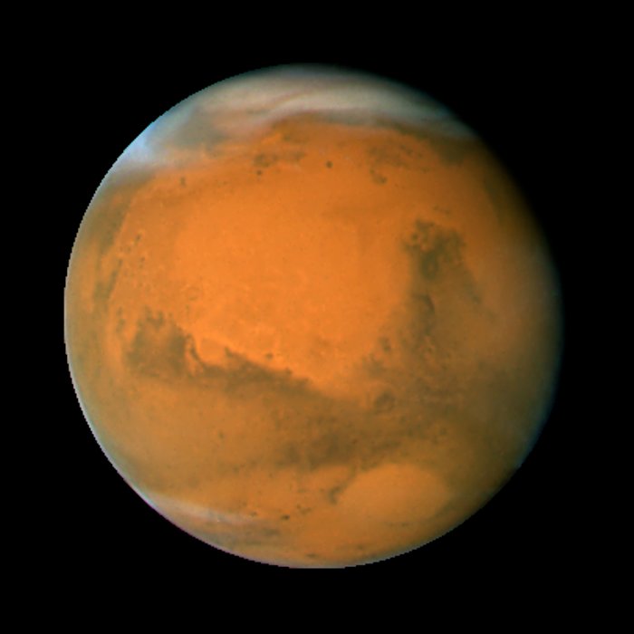 Mars on Dec. 3, 2007; longitude ~320 degrees