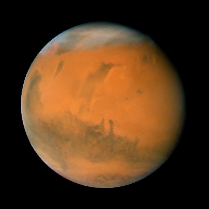 Mars on Dec. 7, 2007; longitude ~140 degrees