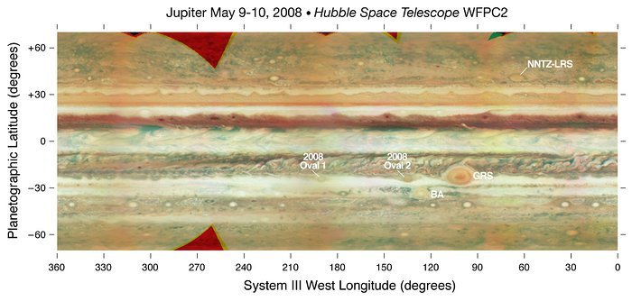 Jupiter Map - Annotated