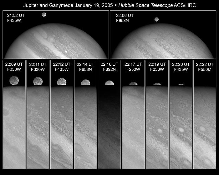 Ganymede disappears behind Jupiter