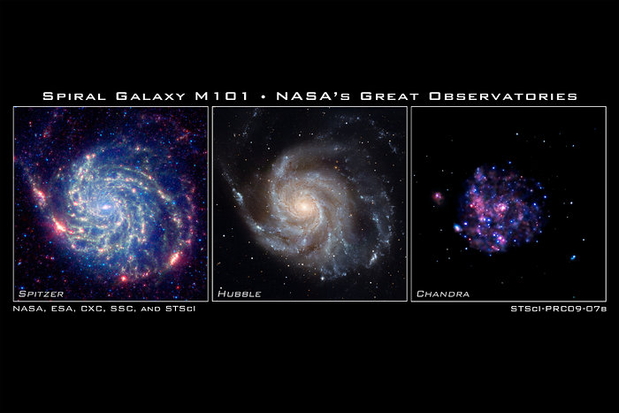 Spiral galaxy M101 - NASA's Great Observatories