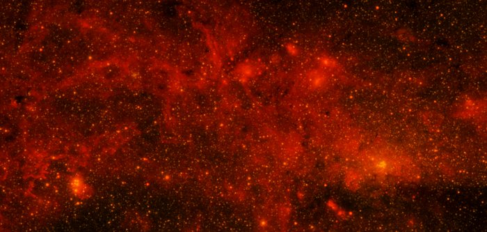 Galactic centre region in infrared from Spitzer