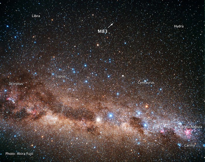 Ground-based image of Sky Around M83 (ground-based image)