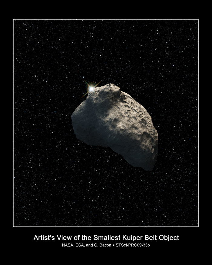 Smallest Kuiper Belt Object detected (artist's impression)