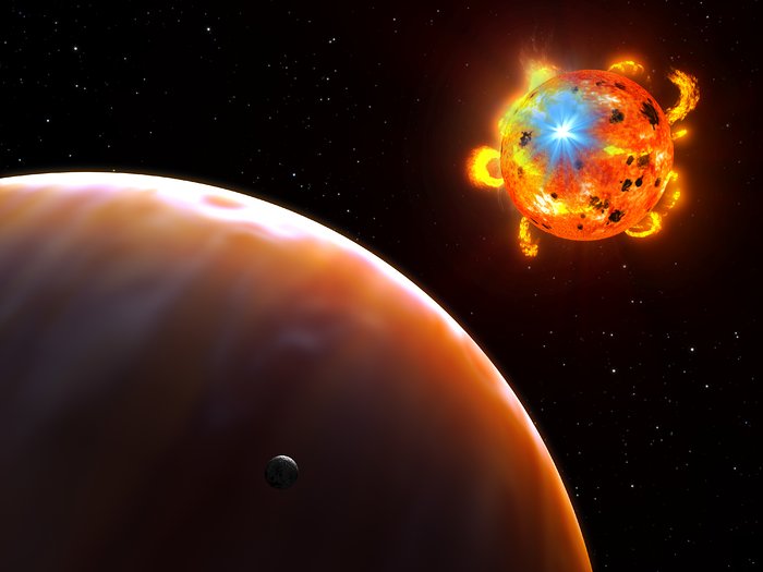 Flaring red dwarf star (artist's impression)