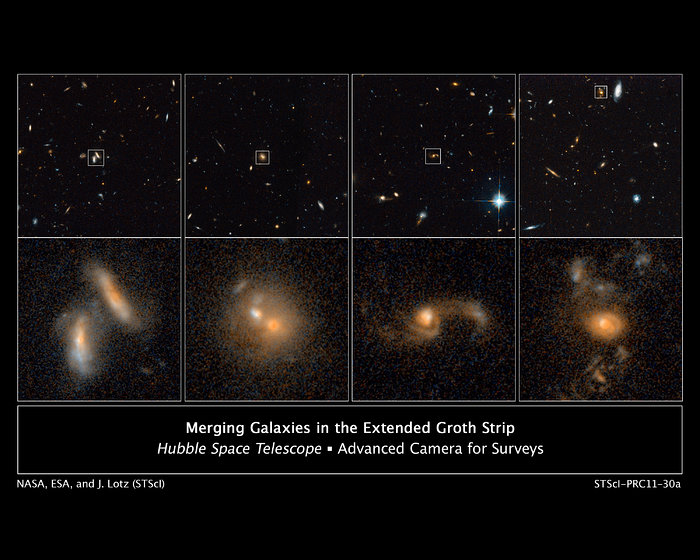 Merging galaxies in the Extended Groth Strip