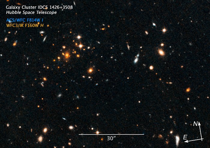 Compass and scale image of IDCS J1426.5+3508