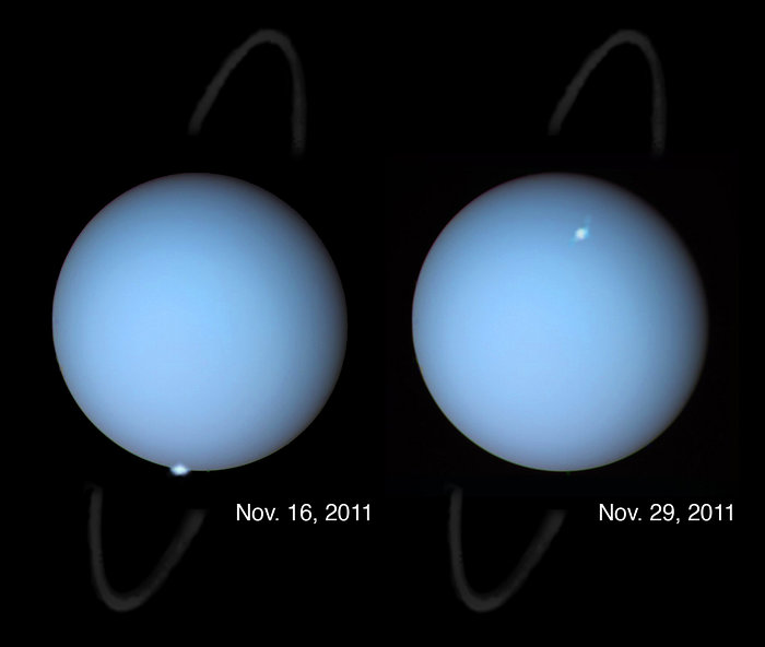 Hubble spots aurorae on the planet Uranus