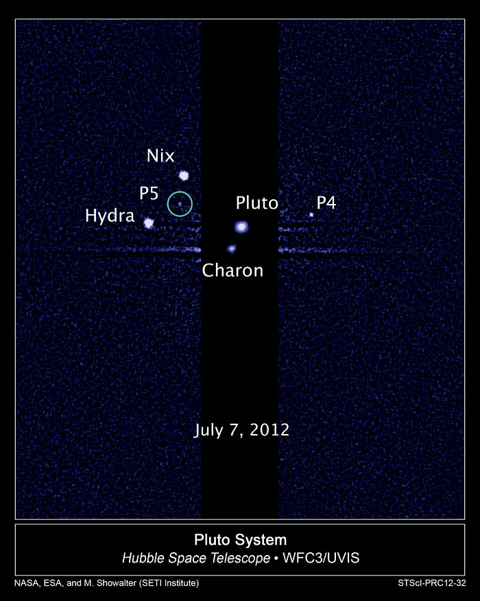 Hubble discovers a fifth moon orbiting Pluto