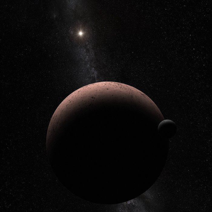 Makemake and Its Moon (Artist's Concept)