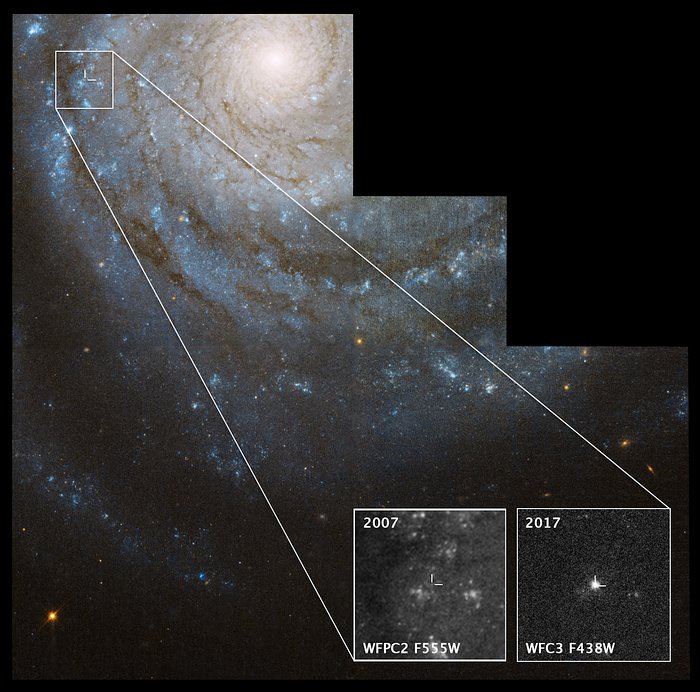 Astronomers find a supernova's progenitor star in Hubble images