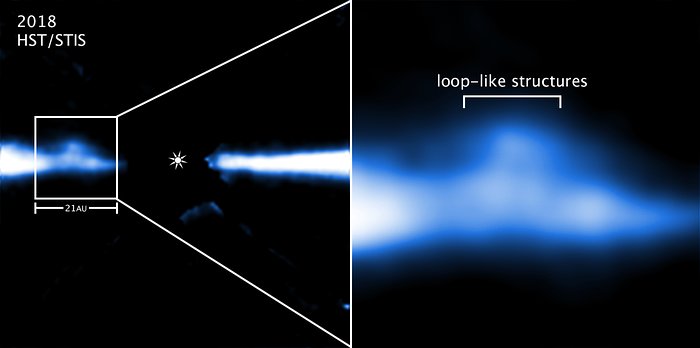 Hubble captures intricate structures inside a giant migrating blob