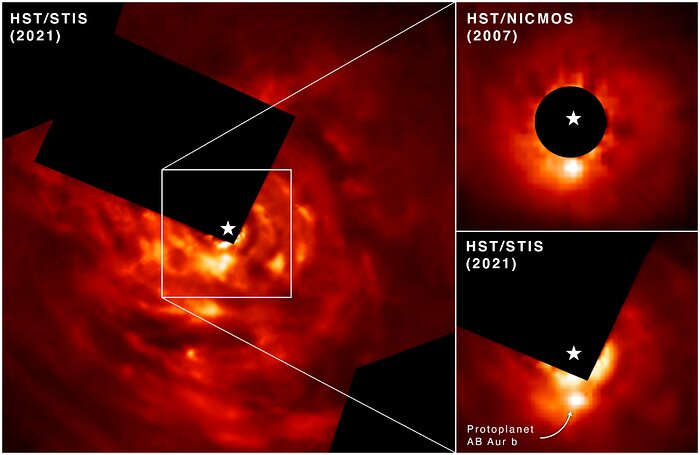 Hubble Finds a Planet Forming in an Unconventional Way