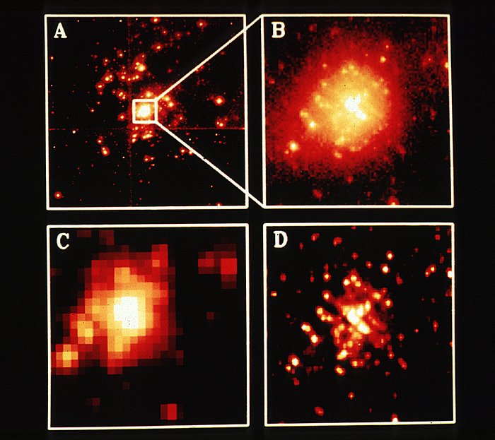 HST and ground based telescope photo