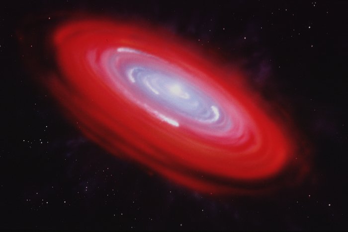Artist's illustration of Beta Pictoris gas disk
