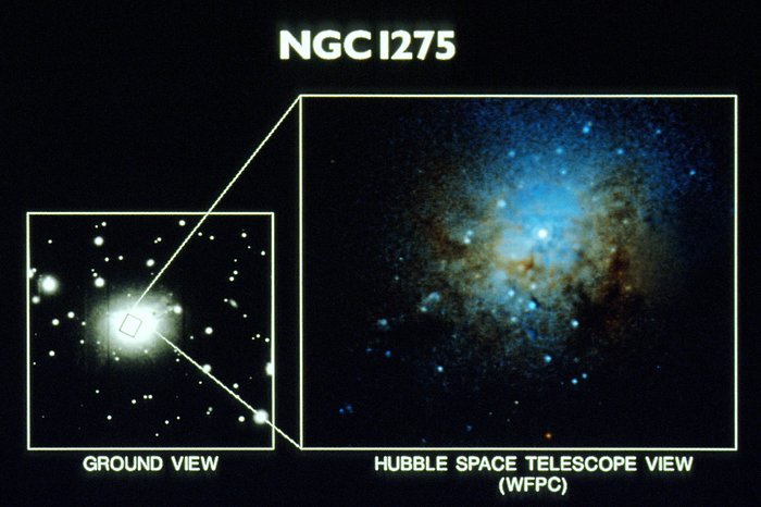 Globular clusters at the core of NGC 1275