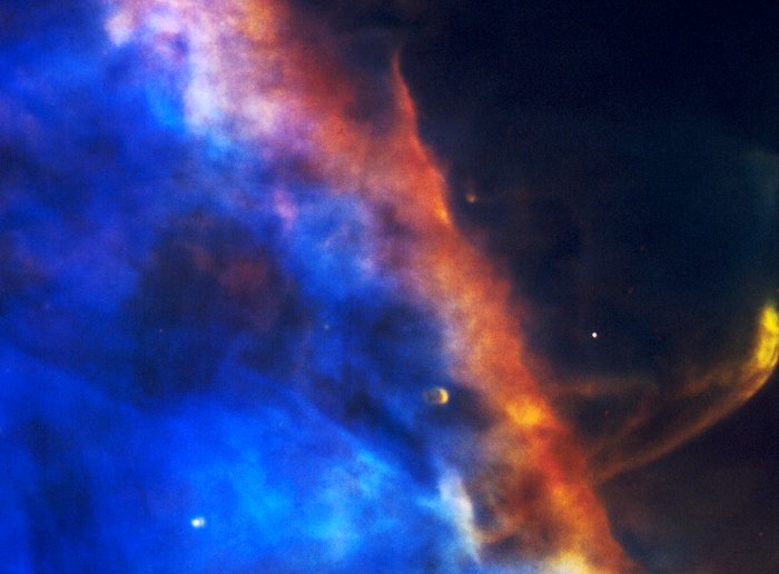 Gas Plume From a Newborn Star