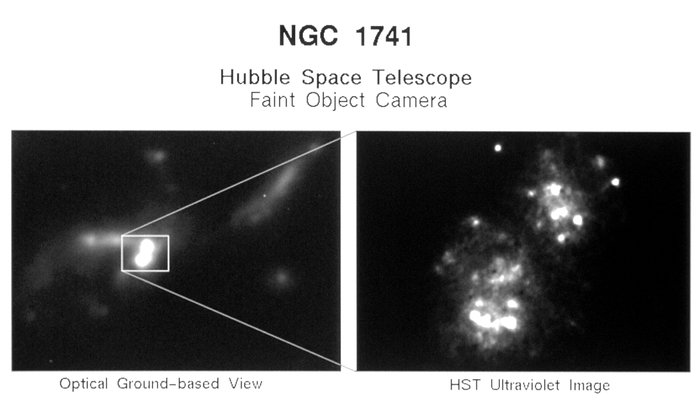 Hubble reveals young starburst activity in colliding galaxies