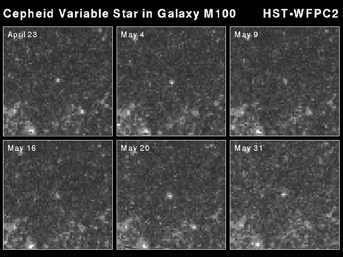 Cepheid variable star in galaxy M100