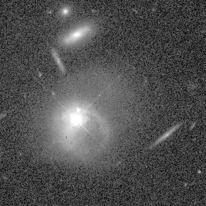 Merging quasar and galaxy