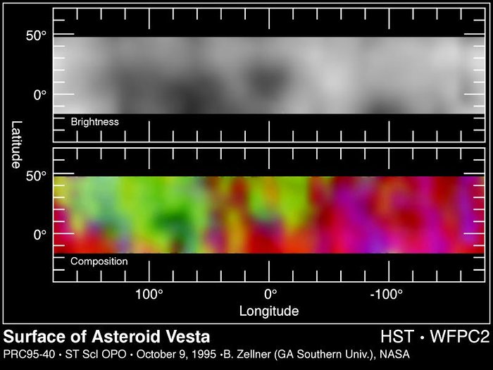 Surface of Asteroid Vesta