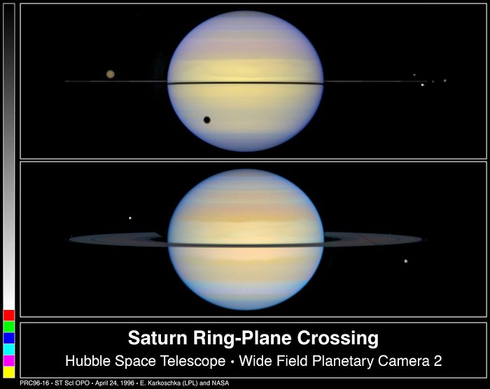 Edge-On View of Saturn's Rings