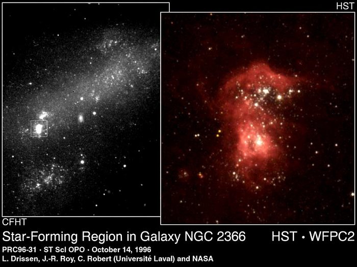 Star-Forming Region in Galaxy NGC 2366