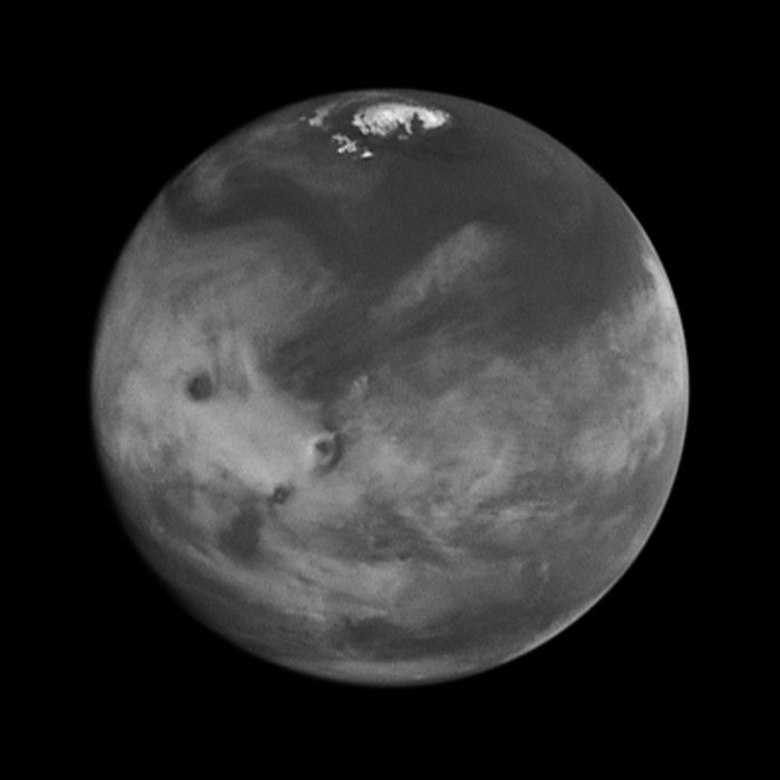 Comparison View of Mars Cloud Cover