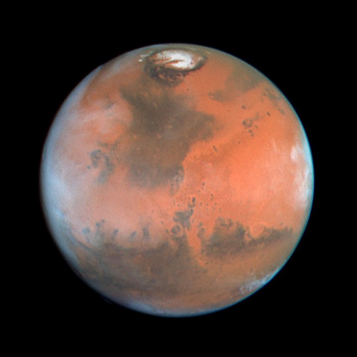 Four Views of Mars in Northern Summer