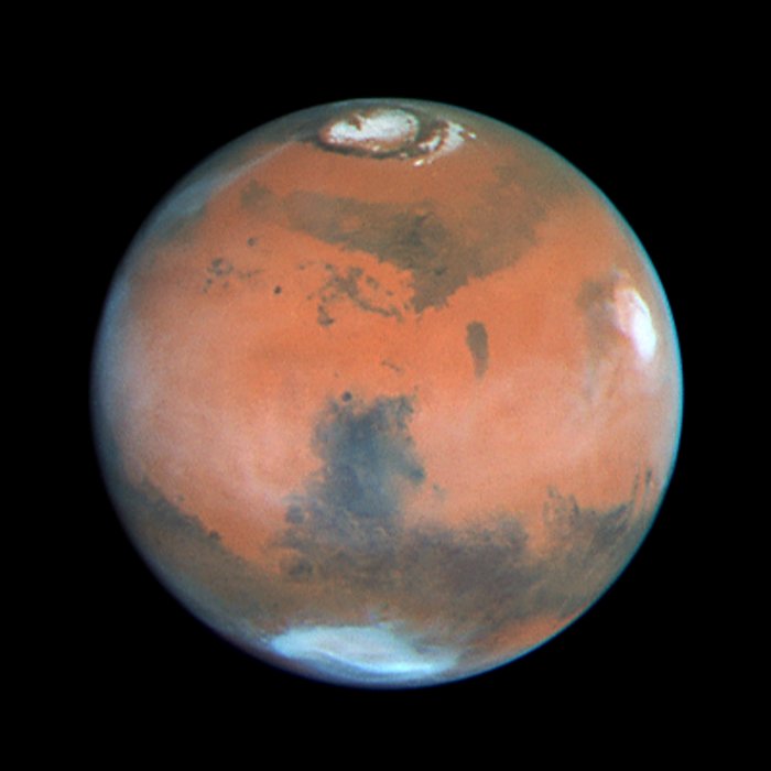 Four Views of Mars in Northern Summer