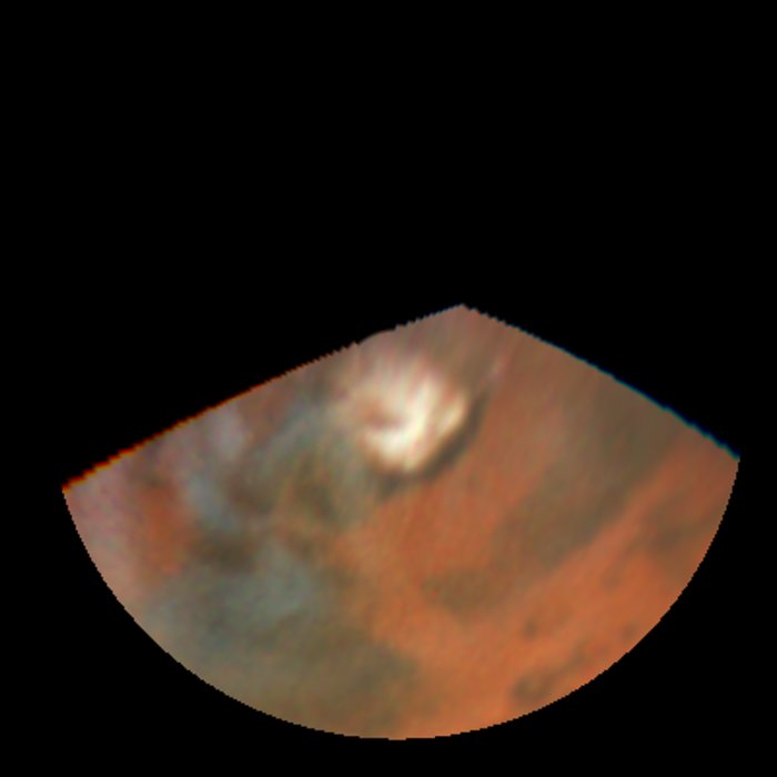 Rapid weather change observerd on Mars