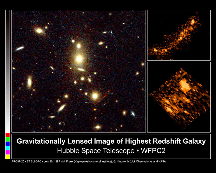 Gravitationally Lensed Image of Highest Redshift Galaxy