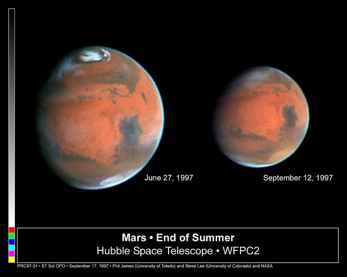 Mars Heading Towards Autumn as Mars Global Surveyor Begins Aerobraking