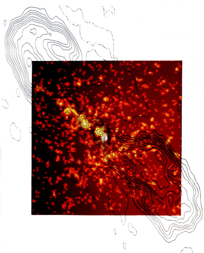 Einstein with radio contours