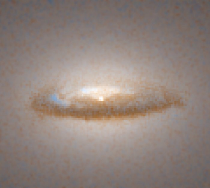 Disk around a black hole in galaxy NGC 7052 (Hubble WFPC2 view)