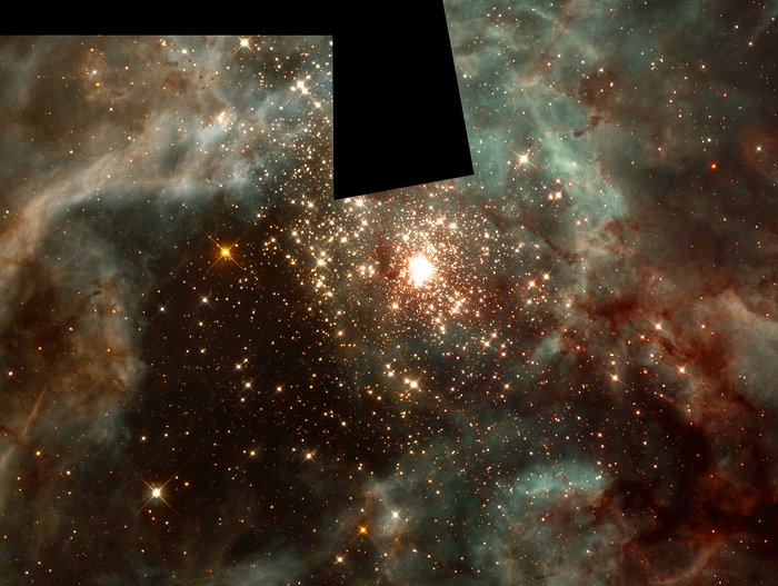 A Grand View of the Birth of 'Hefty' Stars - 30 Doradus Nebula Montage