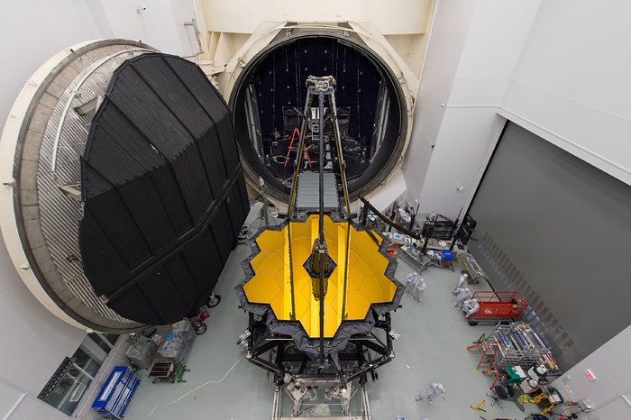 JWST OTIS set for testing in space simulation chamber